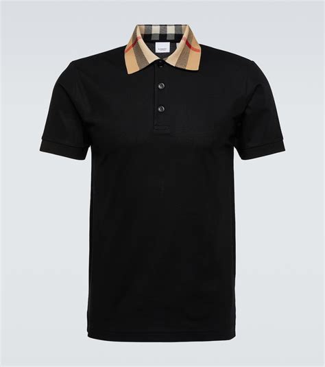 burberry cotton piqué polo shirt|BURBERRY Checked Cotton.